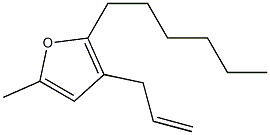 2-Hexyl-5-methyl-3-allylfuran 结构式