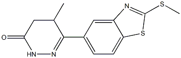 4,5-Dihydro-5-methyl-6-[2-[methylthio]benzothiazol-5-yl]pyridazin-3(2H)-one Struktur
