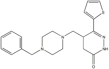 6-(2-Thienyl)-5-[(4-benzyl-1-piperazinyl)methyl]-4,5-dihydropyridazin-3(2H)-one Structure