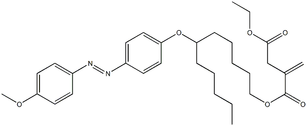  2-Methylenesuccinic acid 4-ethyl 1-[6-[4-(4-methoxyphenylazo)phenoxy]undecyl] ester