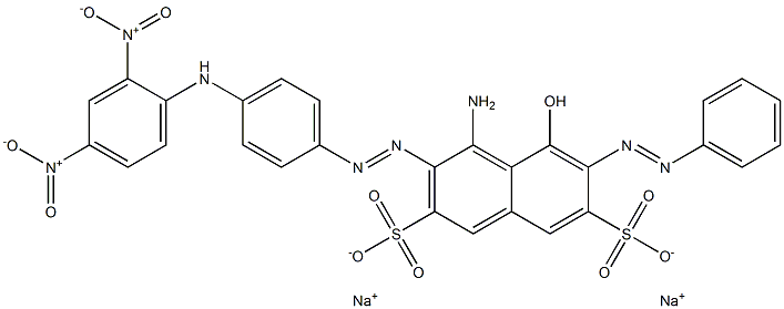 4-Amino-5-hydroxy-6-phenylazo-3-[[4-[N-(2,4-dinitrophenyl)amino]phenyl]azo]naphthalene-2,7-disulfonic acid disodium salt Structure