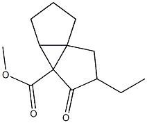 1,6-Trimethylene-3-ethyl-4-oxobicyclo[3.1.0]hexane-5-carboxylic acid methyl ester Structure
