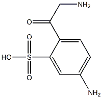 4-(Aminoacetyl)-1-aminobenzene-3-sulfonic acid Struktur