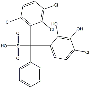 (4-Chloro-2,3-dihydroxyphenyl)(2,3,6-trichlorophenyl)phenylmethanesulfonic acid,,结构式