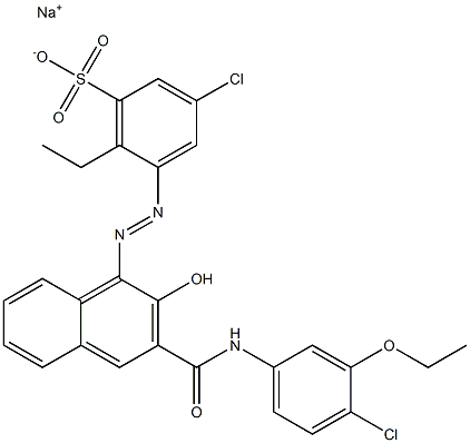 3-Chloro-6-ethyl-5-[[3-[[(4-chloro-3-ethoxyphenyl)amino]carbonyl]-2-hydroxy-1-naphtyl]azo]benzenesulfonic acid sodium salt|