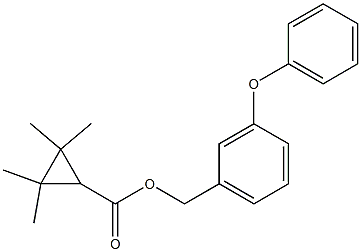 2,2,3,3-Tetramethylcyclopropane-1-carboxylic acid 3-phenoxybenzyl ester Structure