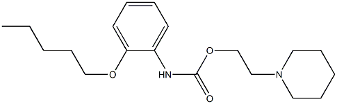 1-[2-[[(2-(Pentyloxy)phenyl)amino]carbonyloxy]ethyl]piperidine 结构式