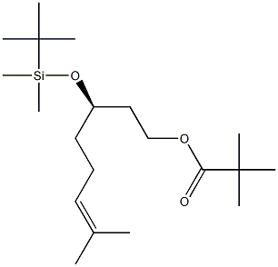 (R)-6-(tert-Butyldimethylsilyloxy)-8-pivaloyloxy-2-methyl-2-octene,,结构式
