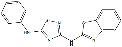 3-(Benzothiazol-2-yl)amino-5-phenylamino-1,2,4-thiadiazole,,结构式