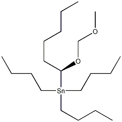 トリブチル[(S)-1-(メトキシメトキシ)ヘキシル]スタンナン 化学構造式