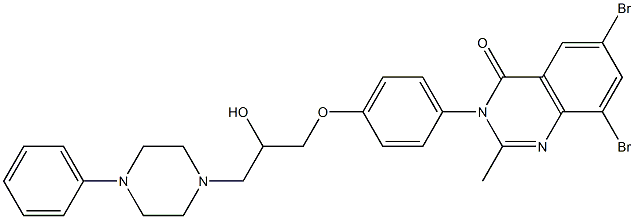 6,8-Dibromo-3-[4-[2-hydroxy-3-(4-phenyl-1-piperazinyl)propoxy]phenyl]-2-methylquinazolin-4(3H)-one