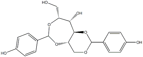 2-O,5-O:4-O,6-O-Bis(4-hydroxybenzylidene)-L-glucitol Structure