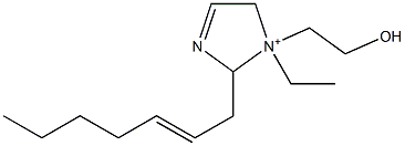 1-Ethyl-2-(2-heptenyl)-1-(2-hydroxyethyl)-3-imidazoline-1-ium,,结构式