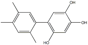 5-(2,4,5-Trimethylphenyl)benzene-1,2,4-triol,,结构式