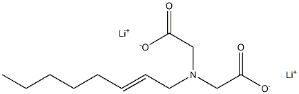 (2-Octenyl)iminodiacetic acid dilithium salt Structure