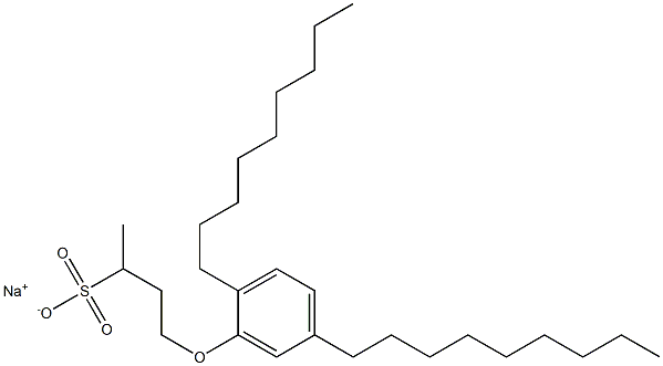 4-(2,5-Dinonylphenoxy)butane-2-sulfonic acid sodium salt 结构式