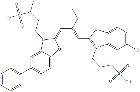 3-[[5-Chloro-2-[2-[[5-phenyl-3-(3-sulfonatobutyl)benzoxazol-2(3H)-ylidene]methyl]-1-butenyl]benzoxazol-3-ium]-3-yl]propane-1-sulfonic acid