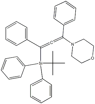 1-Morpholino-1,3-diphenyl-3-[diphenyl(tert-butyl)silyl]-1,2-propanediene Struktur