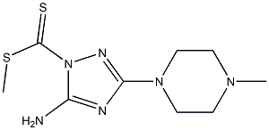 5-Amino-3-(4-methyl-1-piperazinyl)-1H-1,2,4-triazole-1-dithiocarboxylic acid methyl ester|