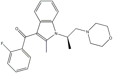 3-(2-Fluorobenzoyl)-2-methyl-1-[(1R)-1-methyl-2-morpholinoethyl]-1H-indole,,结构式