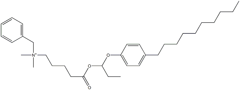 N,N-Dimethyl-N-benzyl-N-[4-[[1-(4-decylphenyloxy)propyl]oxycarbonyl]butyl]aminium Structure