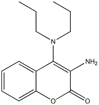 3-Amino-4-dipropylamino-2H-1-benzopyran-2-one Struktur