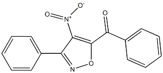 5-ベンゾイル-4-ニトロ-3-フェニルイソオキサゾール 化学構造式