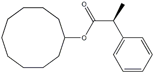 [R,(-)]-2-フェニルプロピオン酸シクロデシル 化学構造式