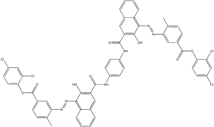 1,4-Bis[1-[[2-methyl-5-(2,4-dichlorophenoxycarbonyl)phenyl]azo]-2-hydroxy-3-naphthoylamino]benzene