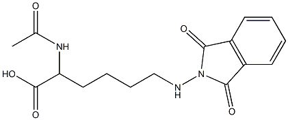 2-(Acetylamino)-6-[(1,3-dioxo-2H-isoindol-2-yl)amino]hexanoic acid Struktur