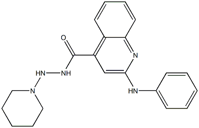 N'-Piperidino-2-phenylaminoquinoline-4-carbohydrazide Struktur