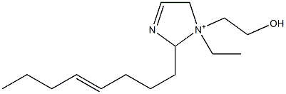 1-Ethyl-1-(2-hydroxyethyl)-2-(4-octenyl)-3-imidazoline-1-ium Structure