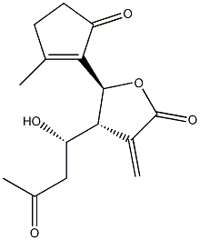 (4R,5S)-Dihydro-3-methylene-4-[(S)-1-hydroxy-3-oxobutyl]-5-(5-oxo-2-methyl-1-cyclopentenyl)furan-2(3H)-one Structure