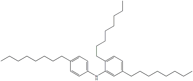 4-Octyl-N-(2,5-dioctylphenyl)aniline,,结构式