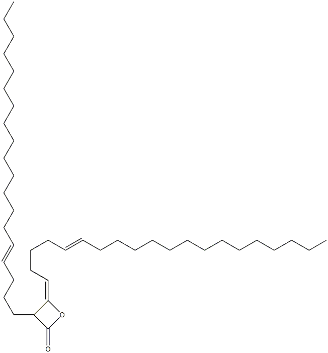 3-(4-Nonadecenyl)-4-(5-icosen-1-ylidene)oxetan-2-one Structure