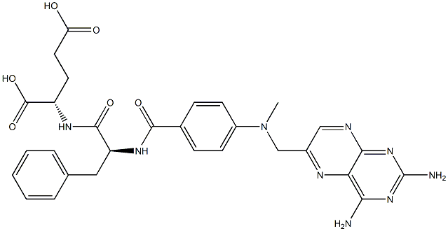 N-[N-[4-[[(2,4-Diaminopteridin-6-yl)methyl]methylamino]benzoyl]-3-phenyl-L-alanyl]-L-glutamic acid Structure