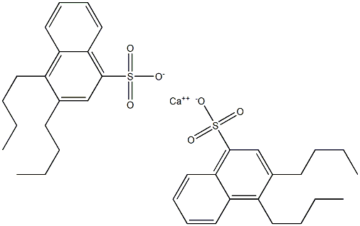 Bis(3,4-dibutyl-1-naphthalenesulfonic acid)calcium salt Structure