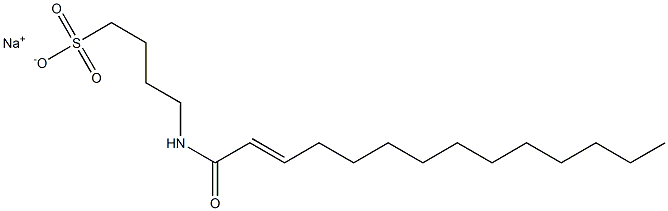 4-(2-Tetradecenoylamino)-1-butanesulfonic acid sodium salt Structure