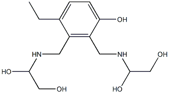 2,3-Bis[[(1,2-dihydroxyethyl)amino]methyl]-4-ethylphenol Structure