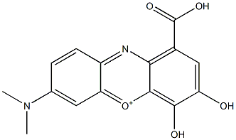 1-Carboxy-7-(dimethylamino)-3,4-dihydroxyphenoxazin-5-ium