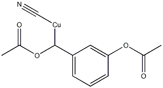 [Acetyloxy(3-acetyloxyphenyl)methyl]cyanocopper(II) Struktur