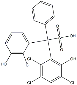 (2-Chloro-3-hydroxyphenyl)(2,3,5-trichloro-6-hydroxyphenyl)phenylmethanesulfonic acid,,结构式