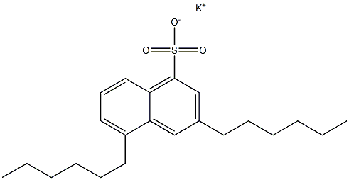 3,5-ジヘキシル-1-ナフタレンスルホン酸カリウム 化学構造式