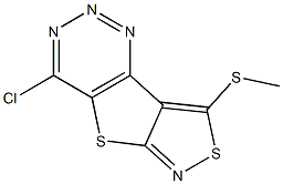 7-クロロ-3-(メチルチオ)-1,4,5,6-テトラアザ-2,8-ジチアシクロペンタ[a]インデン 化学構造式