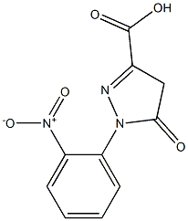 1-(2-Nitrophenyl)-5-oxo-2-pyrazoline-3-carboxylic acid Struktur