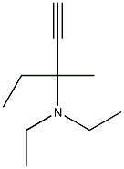 N,N-ジエチル-3-メチル-1-ペンチン-3-アミン 化学構造式