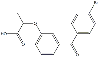 2-[m-(p-Bromobenzoyl)phenoxy]propionic acid,,结构式