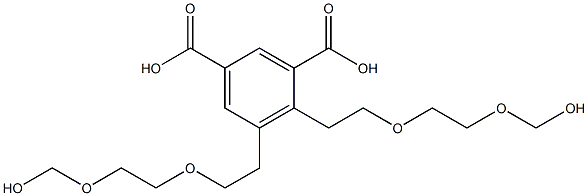 4,5-Bis(7-hydroxy-3,6-dioxaheptan-1-yl)isophthalic acid,,结构式