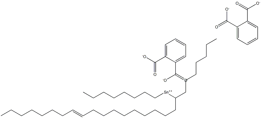Bis[phthalic acid 1-(10-octadecenyl)]dioctyltin(IV) salt Struktur