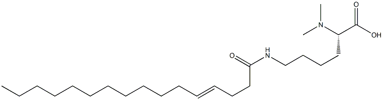 N6-(4-Hexadecenoyl)-N2,N2-dimethyllysine Struktur